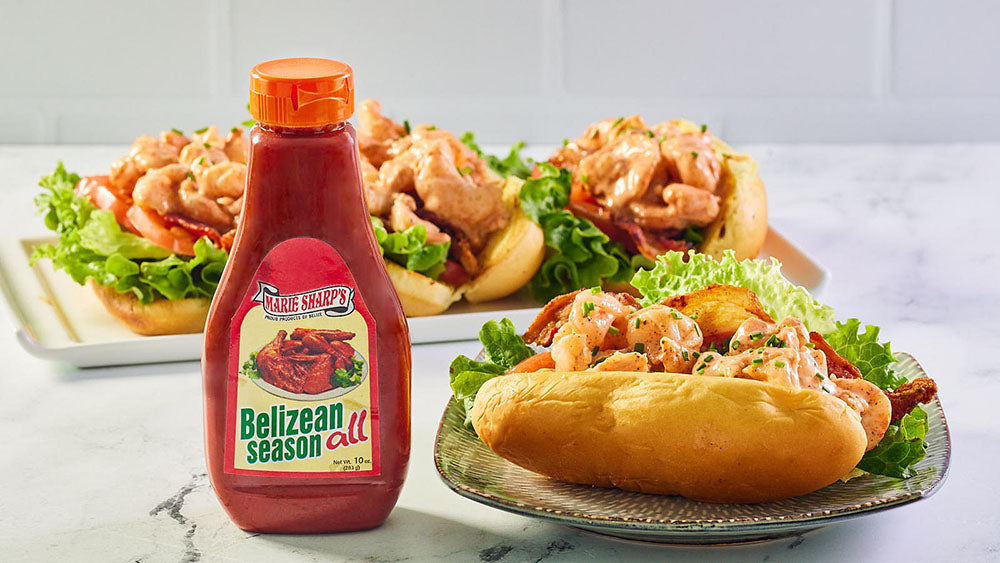 Shrimp BLT with Marie Sharp’s Belizean Season-All - Pepperheadz Company Store