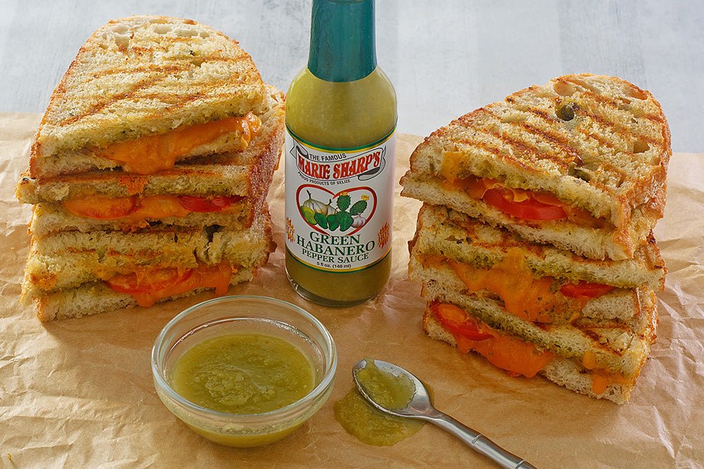 Gold Star Grilled Cheese Recipe with Marie Sharp’s Green Habanero Pepper Sauce - Pepperheadz Company Store