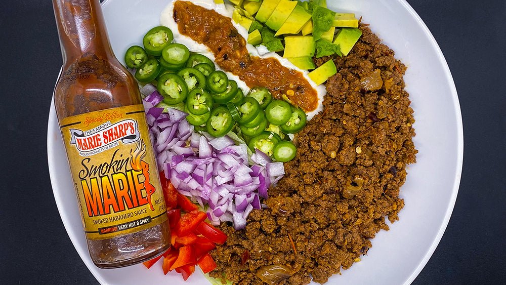 Keto Smokin’ Habanero Salad Recipe with Marie Sharp's Smokin' Marie Habanero Pepper Sauce - Pepperheadz Company Store