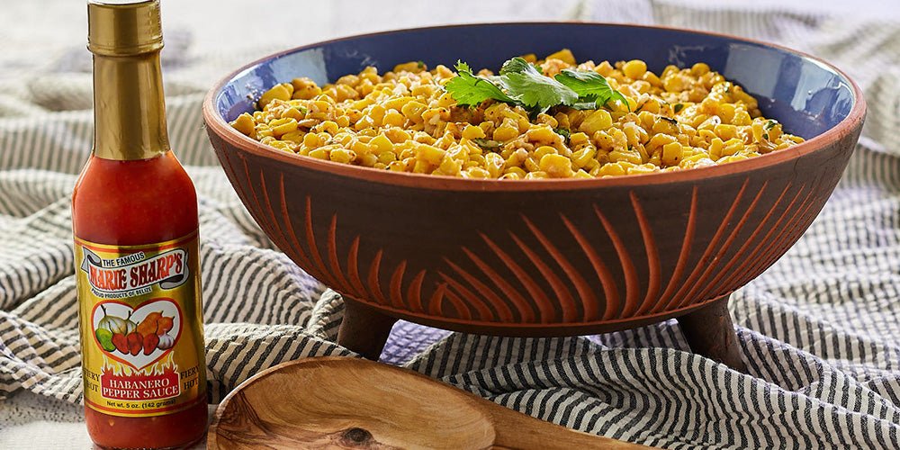 Mexican Street Corn Salad Recipe with Marie Sharp’s Fiery Habanero Pepper Sauce - Pepperheadz Company Store