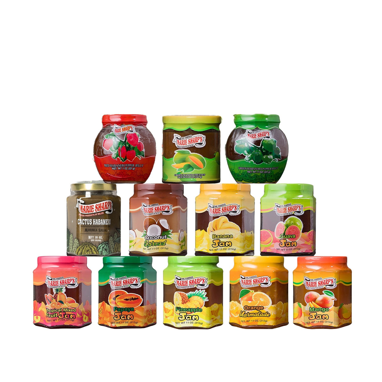 Marie Sharp's Complete Set - Jam/Jelly (12 Flavors) - Marie Sharp's Company Store